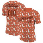 Custom Texas Cowboy Performance T-Shirt - 3D Orange & Black Team Design with Name and Number Personalized Texas Orange Black