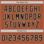 Custom Name Number Personalized Texas Orange Black Cream Bomber Varsity Letterman Jacket Personalized Texas Orange Black-Cream