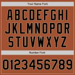 Custom Name Number Texas Orange Black Old Gold Bomber Varsity Letterman Jacket - Personalized Team Apparel Personalized Texas
