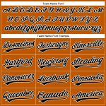 Custom Texas Orange and Black-White Baseball Jersey with Personalized Name and Number - Authentic Team Apparel Personalized