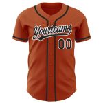 Custom Texas Orange and Black-White Baseball Jersey with Personalized Name and Number - Authentic Team Apparel Personalized