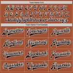 Custom Two Tone Bomber Jacket with Texas Orange and Black-White Design, Personalized Name and Number, Varsity Letterman Style