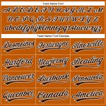 Custom Name Number Texas Orange Brown White Baseball Jersey - Personalized Authentic Team Jersey Personalized Texas Orange