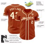 Custom Name and Number Personalized Texas Orange Cream Baseball Jersey - Authentic Team Apparel Personalized Texas Orange