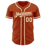 Custom Name and Number Personalized Texas Orange Cream Baseball Jersey - Authentic Team Apparel Personalized Texas Orange
