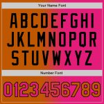 Custom Name Number Softball Jersey - Personalized Unisex Gradient Texas Orange Hot Pink Black Two-Button Design Personalized