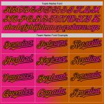 Custom Name Number Softball Jersey - Personalized Unisex Gradient Texas Orange Hot Pink Black Two-Button Design Personalized