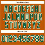 Custom Texas Orange Kelly Green Baseball Jersey with Personalized Name and Number - Authentic Team Gear Personalized Texas
