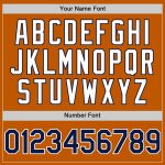 Personalized Texas Baseball Jersey with Custom Name and Number - Orange Navy White 3D Pattern Twinkle Star Design Personalized