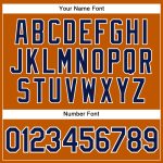 Custom Name and Number Authentic Baseball Jersey - Personalized Texas Orange and Navy-White Team Gear Personalized Texas