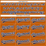 Custom Name and Number Authentic Baseball Jersey - Personalized Texas Orange and Navy-White Team Gear Personalized Texas