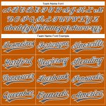 Custom Name and Number Texas Orange Baseball Jersey - Authentic Gray-White Steel Team Jersey Personalized Texas Orange Steel