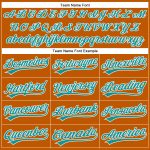Custom Texas Orange Teal-White Baseball Jersey with Personalized Name & Number - Authentic Team Apparel Personalized Texas