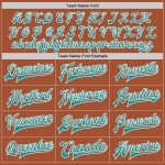Custom Name Number Two Tone Bomber Varsity Jacket Texas Orange Teal White Full-Snap Letterman Personalized Texas Orange Teal-White