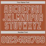 Custom Texas Orange Varsity Letterman Jacket with Personalized Name and Number - Gray-White Bomber Style Personalized Texas