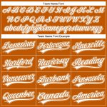Custom Name and Number Texas Orange White Authentic Baseball Jersey - Personalized Team Jersey Personalized Texas Orange