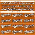 Custom Name and Number Authentic Texas Orange Black Baseball Jersey - Personalized Team Gear Personalized Texas Orange White-Black
