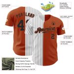 Custom Name and Number Personalized Texas Orange White-Black Pinstripe Baseball Jersey Authentic Fashion Team Apparel Personalized