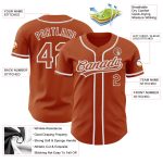 Custom Name and Number Personalized Texas Orange White Gray Baseball Jersey Authentic Team Apparel Personalized Texas Orange