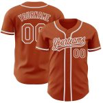 Custom Name and Number Personalized Texas Orange White Gray Baseball Jersey Authentic Team Apparel Personalized Texas Orange