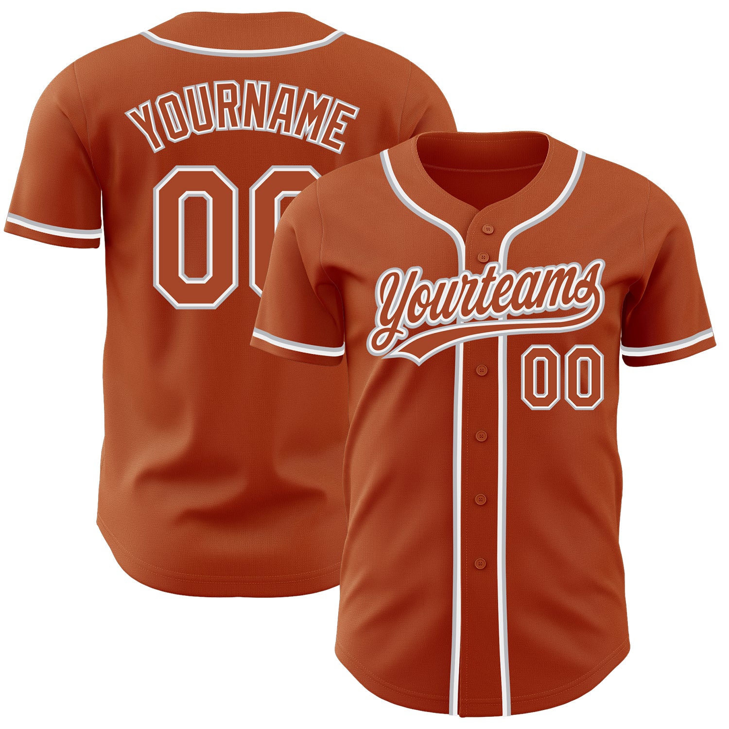 Custom Name and Number Personalized Texas Orange White Gray Baseball Jersey Authentic Team Apparel Personalized Texas Orange