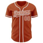 Custom Name and Number Personalized Texas Orange White Gray Baseball Jersey Authentic Team Apparel Personalized Texas Orange