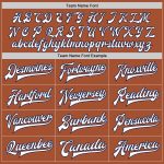 Custom Name and Number Texas Two Tone Varsity Letterman Bomber Jacket in Orange White Navy Personalized Texas Orange White-Navy