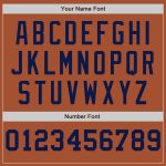 Custom Name and Number Texas Orange White Navy Pinstripe Authentic Baseball Jersey - Personalized Team Apparel Personalized