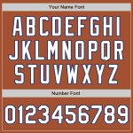Custom Name and Number Texas Orange White-Royal Bomber Varsity Letterman Two Tone Jacket Personalized Texas Orange White-Royal