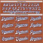 Custom Name and Number Texas Orange White-Royal Bomber Varsity Letterman Two Tone Jacket Personalized Texas Orange White-Royal