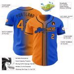 Personalized Orange-Black Thunder Blue Bay Gradient Baseball Jersey Custom Name & Number - Authentic Fashion Gear Personalized