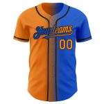 Personalized Orange-Black Thunder Blue Bay Gradient Baseball Jersey Custom Name & Number - Authentic Fashion Gear Personalized