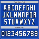 Custom Name and Number Unisex Softball Jersey - Personalized Thunder Blue Black Pinstripe Two-Button Design Personalized