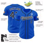 Custom Name and Number Baseball Jersey - Personalized Thunder Blue Black-White Authentic Team Apparel Personalized Thunder