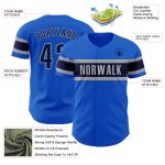 Custom Name and Number Baseball Jersey - Personalized Thunder Blue Navy-Gray Authentic Team Jersey Personalized Thunder Blue