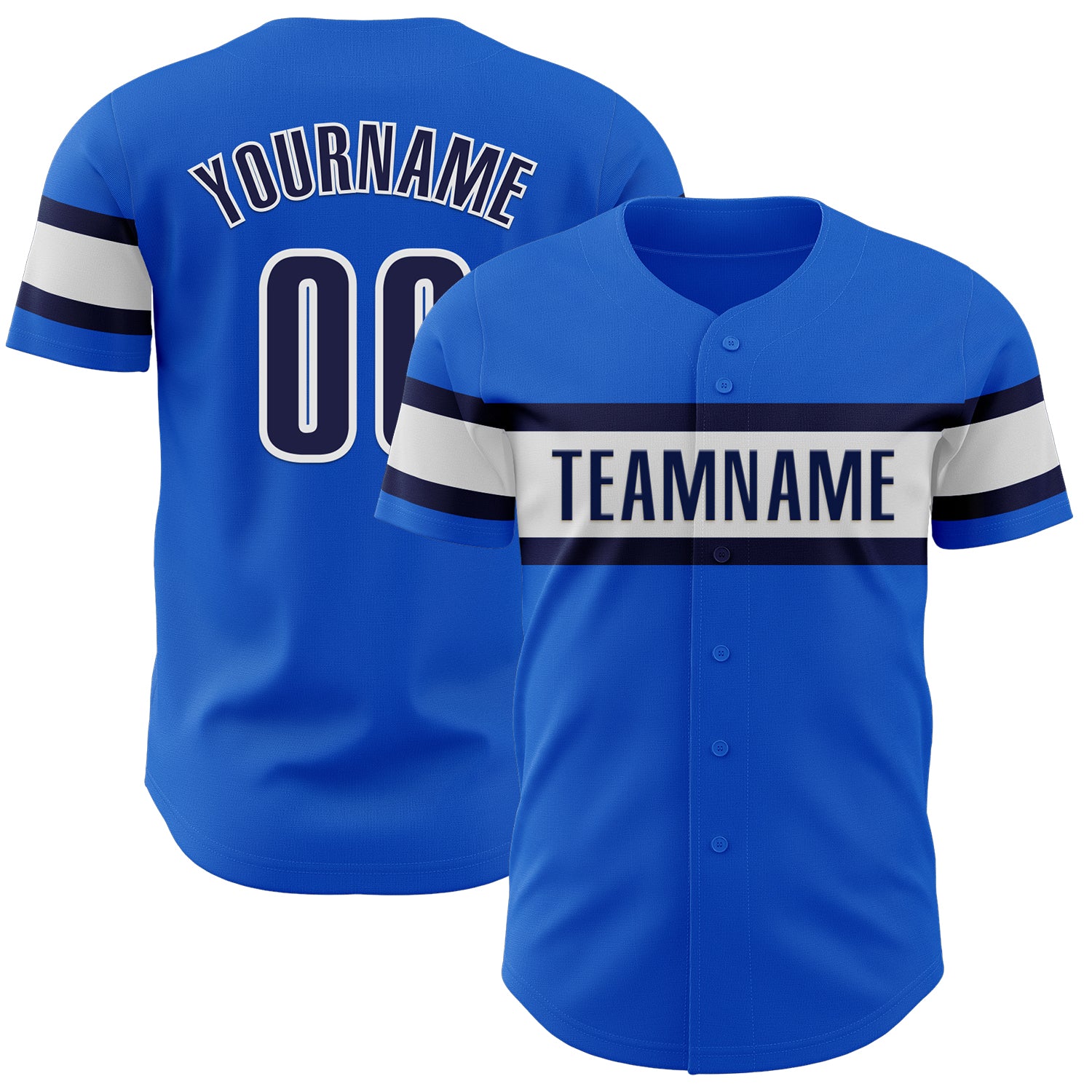 Personalized Navy-White Thunder Blue Authentic Baseball Jersey for Men and Women Personalized Thunder Blue Navy-White Authentic