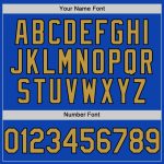 Custom Name and Number Thunder Blue Old Gold-Black Baseball Jersey - Personalized Authentic Team Gear Personalized Thunder