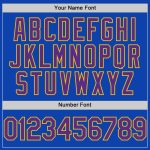 Custom Personalized Baseball Jersey - Thunder Blue Purple-Yellow with Name & Number Personalized Thunder Blue Purple-Yellow