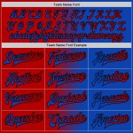 Custom Name Number Gradient Varsity Letterman Jacket Thunder Blue Red-Black Bomber Full-Snap Fashion Outerwear Personalized