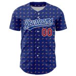 Custom American Flag Baseball Jersey Personalized Thunder Blue Red-Royal 3D Design with Team Name and Number Personalized