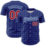 Custom American Flag Baseball Jersey Personalized Thunder Blue Red-Royal 3D Design with Team Name and Number Personalized