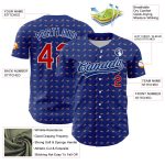 Custom American Flag Baseball Jersey Personalized Thunder Blue Red-Royal 3D Design with Team Name and Number Personalized