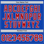 Custom Name and Number Authentic Baseball Jersey - Personalized Thunder Blue Red-White Team Apparel Personalized Thunder