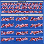 Personalized Custom Name and Number Thunder Blue Red-White Line Baseball Jersey - Authentic Team Apparel Personalized Thunder