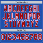 Personalized Custom Name and Number Thunder Blue Red-White Line Baseball Jersey - Authentic Team Apparel Personalized Thunder