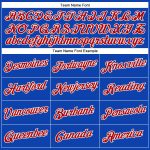 Custom Name Number Thunder Blue Red-White Performance T-Shirt for Teams - Personalized Sportswear Personalized Thunder Blue