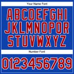 Custom Name Number Thunder Blue Red-White Performance T-Shirt for Teams - Personalized Sportswear Personalized Thunder Blue