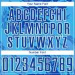 Custom Blue Sky Abstract Soccer Jersey - Personalized Fluid Design with Name and Number - Team Uniform Personalized Thunder