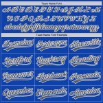 Personalized Custom Name and Number Baseball Jersey - Thunder Blue Steel Gray-White Authentic Design Personalized Thunder
