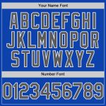 Personalized Custom Name and Number Baseball Jersey - Thunder Blue Steel Gray-White Authentic Design Personalized Thunder